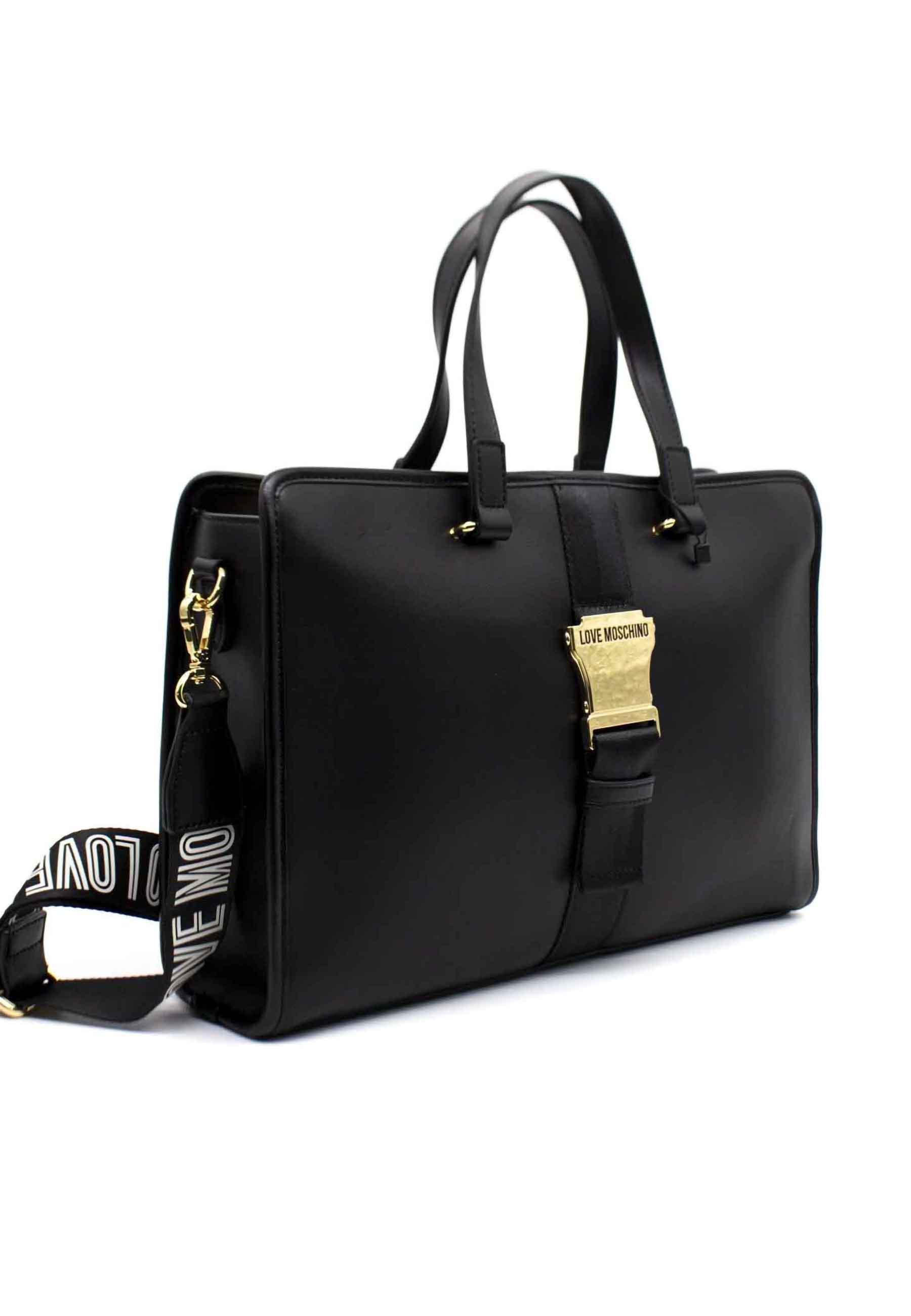 LOVE MOSCHINO Borsa Tote Safety Nero Bianco JC4368PP0FKH1100A - Sandrini Calzature e Abbigliamento