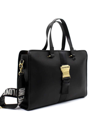 LOVE MOSCHINO Borsa Tote Safety Nero Bianco JC4368PP0FKH1100A - Sandrini Calzature e Abbigliamento