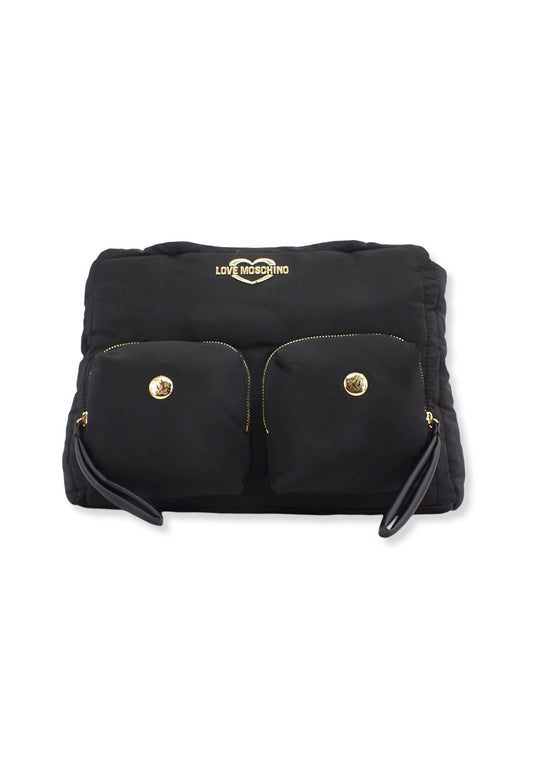 LOVE MOSCHINO Borsa Tote Zip Nylon Donna Nero JC4056PPFLE100A - Sandrini Calzature e Abbigliamento