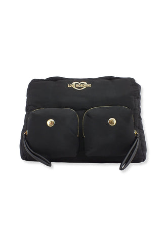 LOVE MOSCHINO Borsa Tote Zip Nylon Donna Nero JC4056PPFLE100A - Sandrini Calzature e Abbigliamento