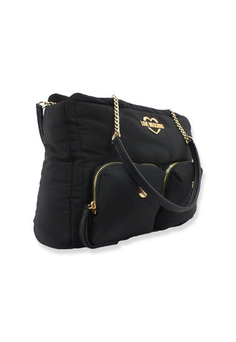 LOVE MOSCHINO Borsa Tote Zip Nylon Donna Nero JC4056PPFLE100A - Sandrini Calzature e Abbigliamento