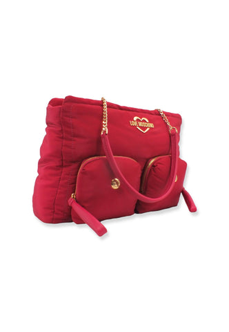 LOVE MOSCHINO Borsa Tote Zip Nylon Donna Rosa Fuxia JC4056PPFLE160A - Sandrini Calzature e Abbigliamento