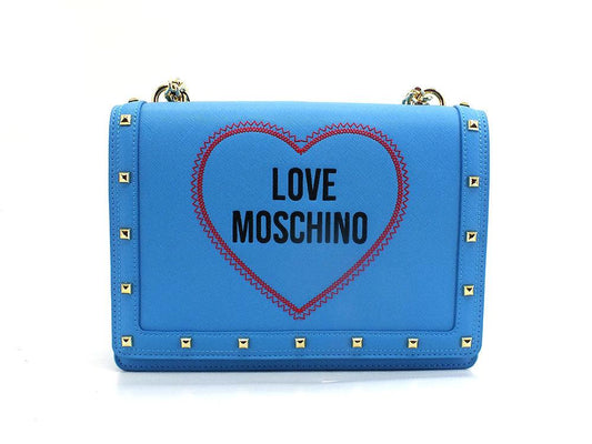 LOVE MOSCHINO Borsa Tracolla Borchie Cuore Blu Oceano JC4366PP0EKG0753 - Sandrini Calzature e Abbigliamento