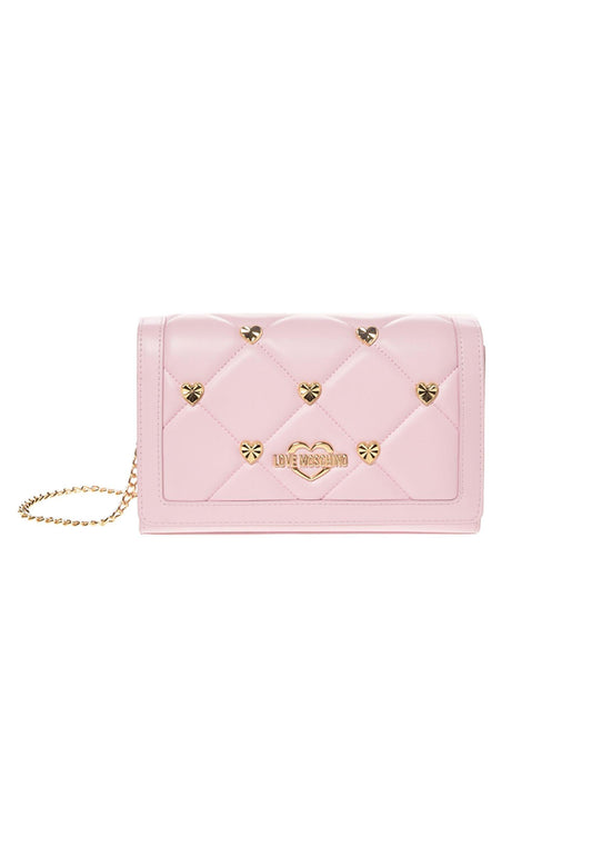 LOVE MOSCHINO Borsa Tracolla Borchie Cuori Cipria JC4138PP1GLZ0601 - Sandrini Calzature e Abbigliamento
