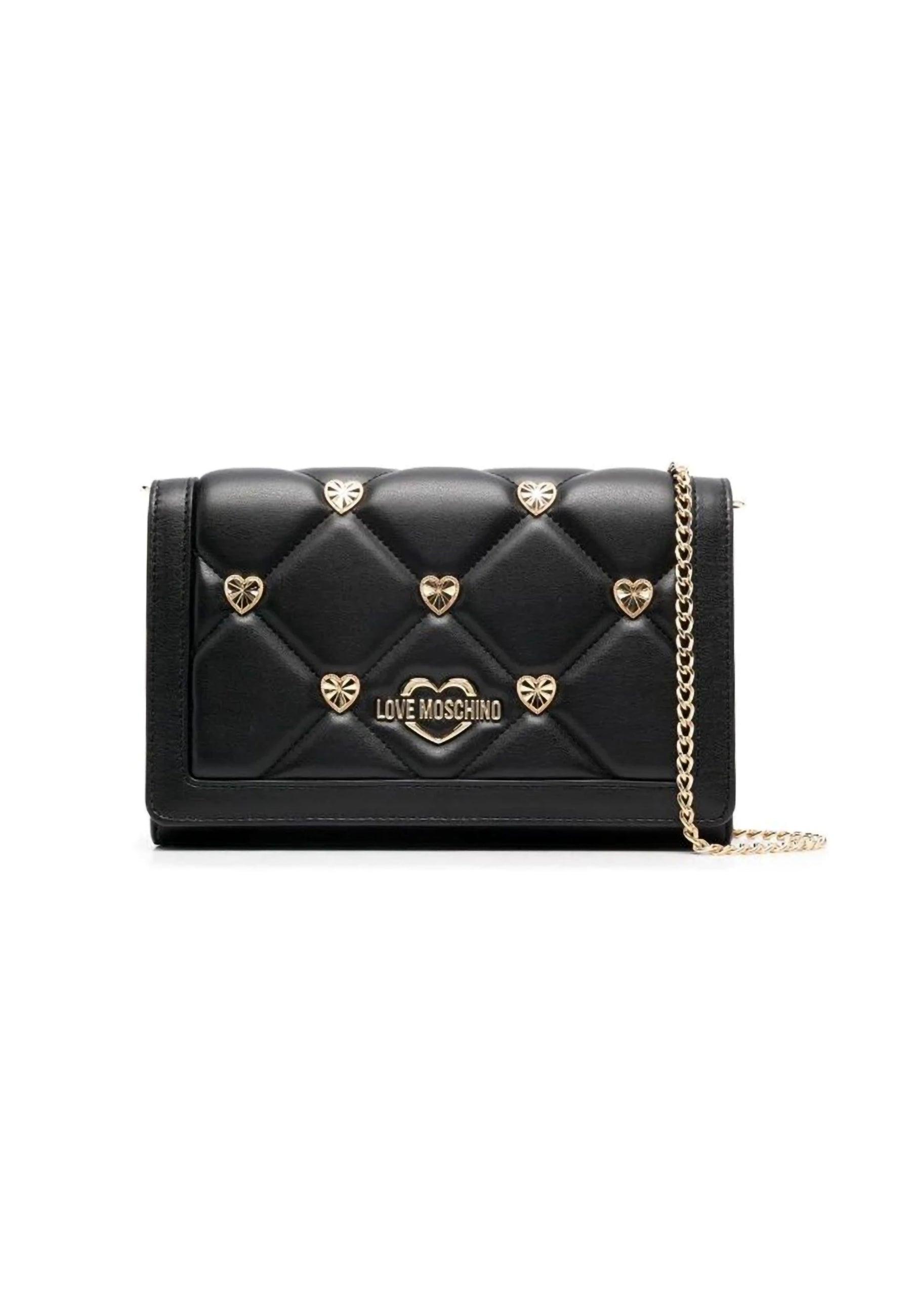 LOVE MOSCHINO Borsa Tracolla Borchie Cuori Nero JC4138PP1GLZ0000 - Sandrini Calzature e Abbigliamento