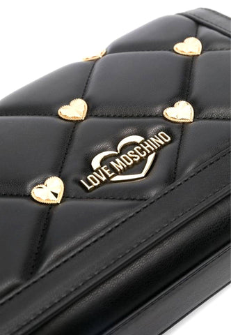 LOVE MOSCHINO Borsa Tracolla Borchie Cuori Nero JC4138PP1GLZ0000 - Sandrini Calzature e Abbigliamento