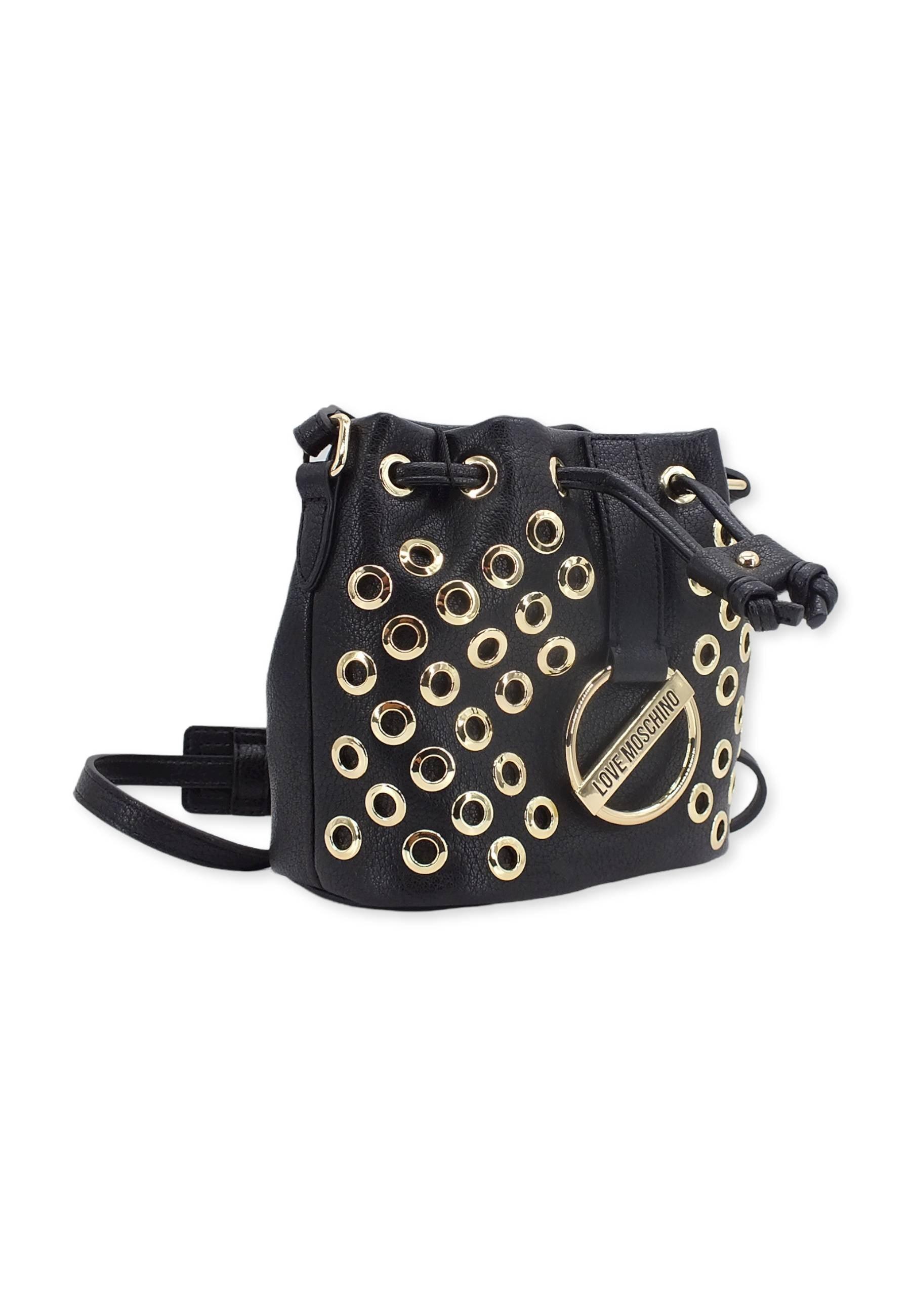 LOVE MOSCHINO Borsa Tracolla Buket Nero Oro JC4342PP0FKD0000 - Sandrini Calzature e Abbigliamento