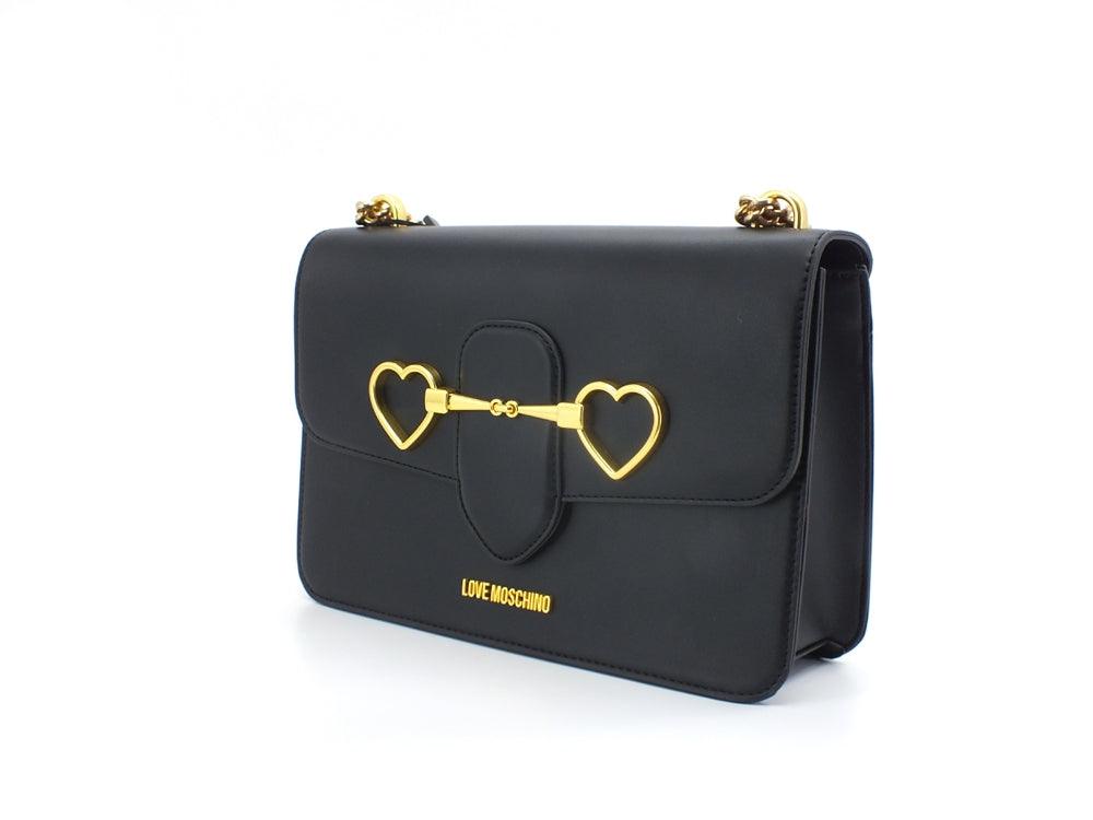LOVE MOSCHINO Borsa Tracolla Clutch Cuori Nero JC4075PP1ELC0000 - Sandrini Calzature e Abbigliamento