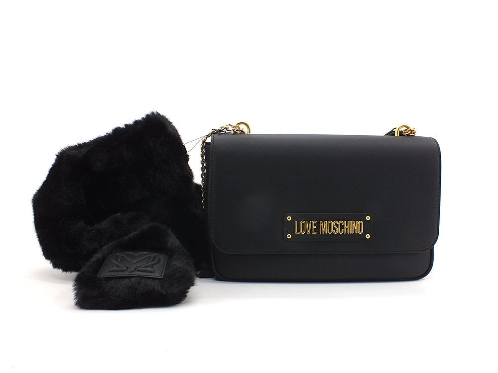 LOVE MOSCHINO Borsa Tracolla Clutch Pelo Nero JC4304PP0DKN0000 - Sandrini Calzature e Abbigliamento