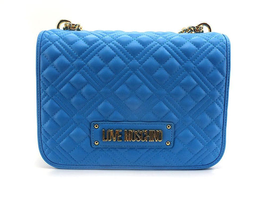 LOVE MOSCHINO Borsa Tracolla Crossbody Flap Logo Blu Oceano JC4000PP0ELA0753 - Sandrini Calzature e Abbigliamento