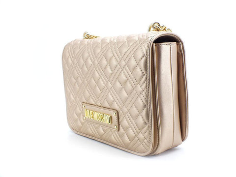 LOVE MOSCHINO Borsa Tracolla Crossbody Flap Logo Oro JC4000PP0ELA0901 - Sandrini Calzature e Abbigliamento