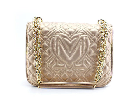 LOVE MOSCHINO Borsa Tracolla Crossbody Flap Logo Oro JC4000PP0ELA0901 - Sandrini Calzature e Abbigliamento