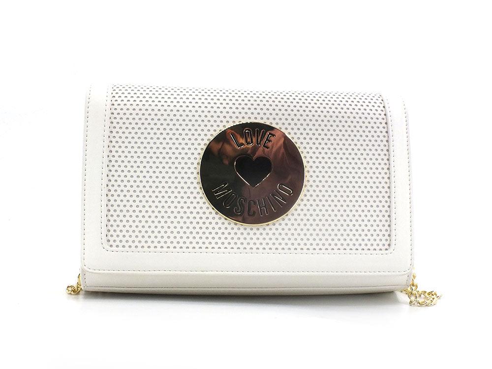 LOVE MOSCHINO Borsa Tracolla Crossbody Logo Bianco Avorio JC4268PP0EKL110A - Sandrini Calzature e Abbigliamento