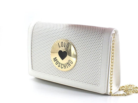 LOVE MOSCHINO Borsa Tracolla Crossbody Logo Bianco Avorio JC4268PP0EKL110A - Sandrini Calzature e Abbigliamento