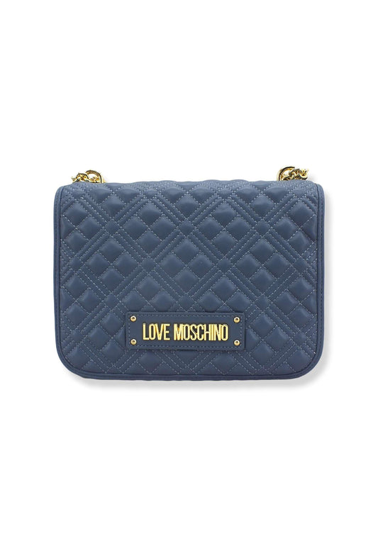 LOVE MOSCHINO Borsa Tracolla Crossbody Logo Gold Blu Denim JC4000PP1FLA0707 - Sandrini Calzature e Abbigliamento
