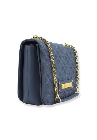 LOVE MOSCHINO Borsa Tracolla Crossbody Logo Gold Blu Denim JC4000PP1FLA0707 - Sandrini Calzature e Abbigliamento