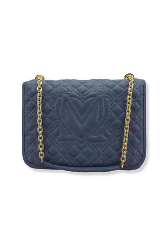 LOVE MOSCHINO Borsa Tracolla Crossbody Logo Gold Blu Denim JC4000PP1FLA0707 - Sandrini Calzature e Abbigliamento