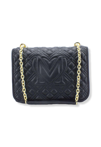LOVE MOSCHINO Borsa Tracolla Crossbody Logo Gold Nera JC4000PP1FLA0000 - Sandrini Calzature e Abbigliamento