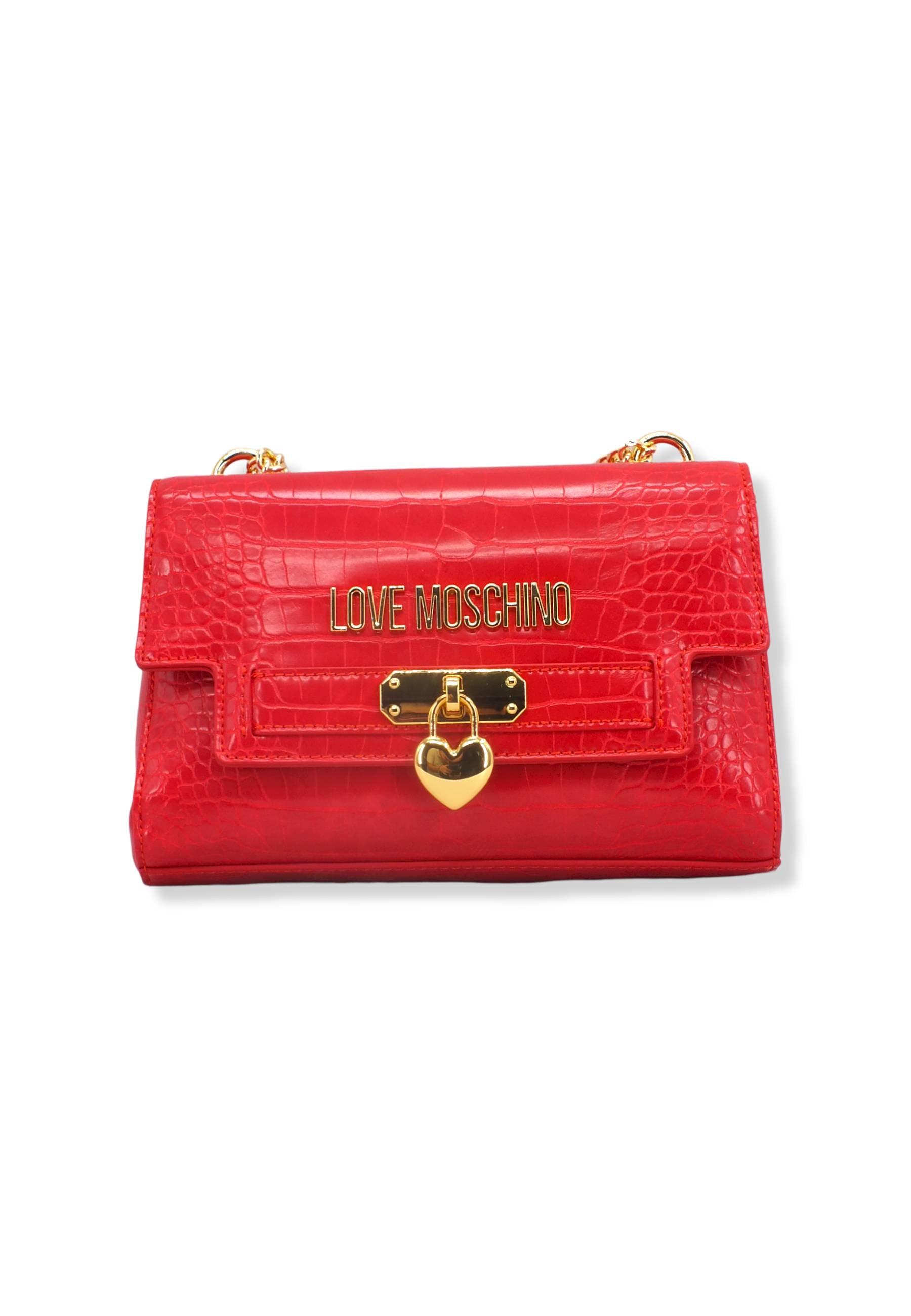 LOVE MOSCHINO Borsa Tracolla Crossbody Stampa Coccodrillo Rossa JC4070PP1FLF0500 - Sandrini Calzature e Abbigliamento