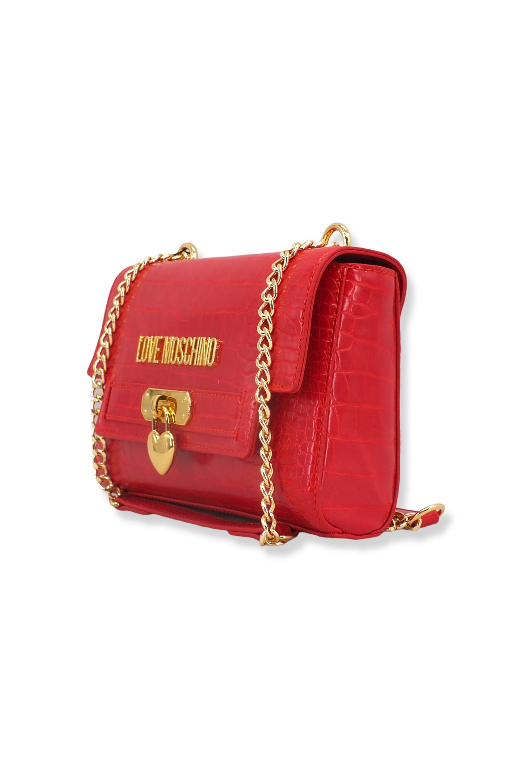 LOVE MOSCHINO Borsa Tracolla Crossbody Stampa Coccodrillo Rossa JC4070PP1FLF0500 - Sandrini Calzature e Abbigliamento