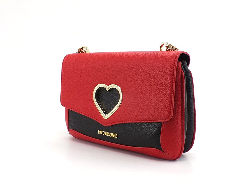 LOVE MOSCHINO Borsa Tracolla Cuore Rosso Nero JC4318PP0DKP150A - Sandrini Calzature e Abbigliamento