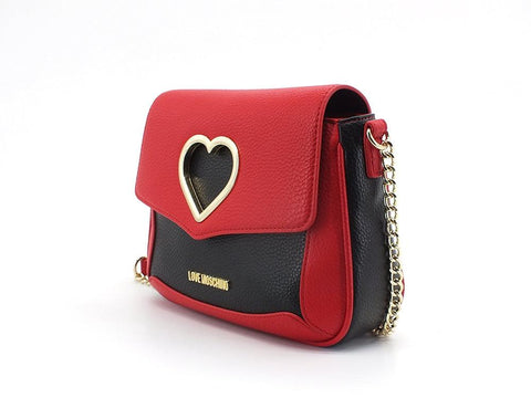 LOVE MOSCHINO Borsa Tracolla Cuore Rosso Nero JC4320PP0DKP150A - Sandrini Calzature e Abbigliamento