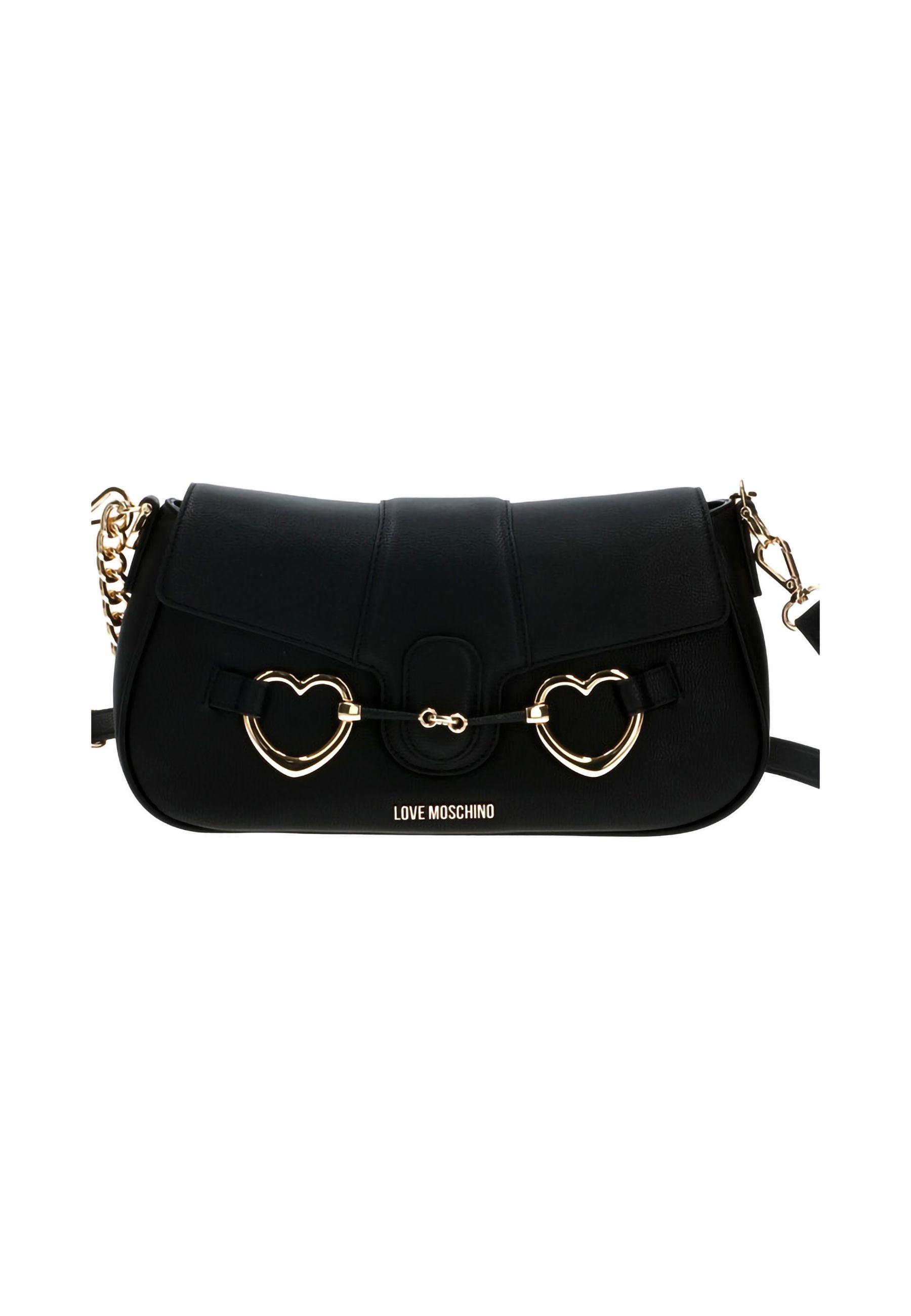 LOVE MOSCHINO Borsa Tracolla Cuori Nero JC4128PP1GLI1000 - Sandrini Calzature e Abbigliamento