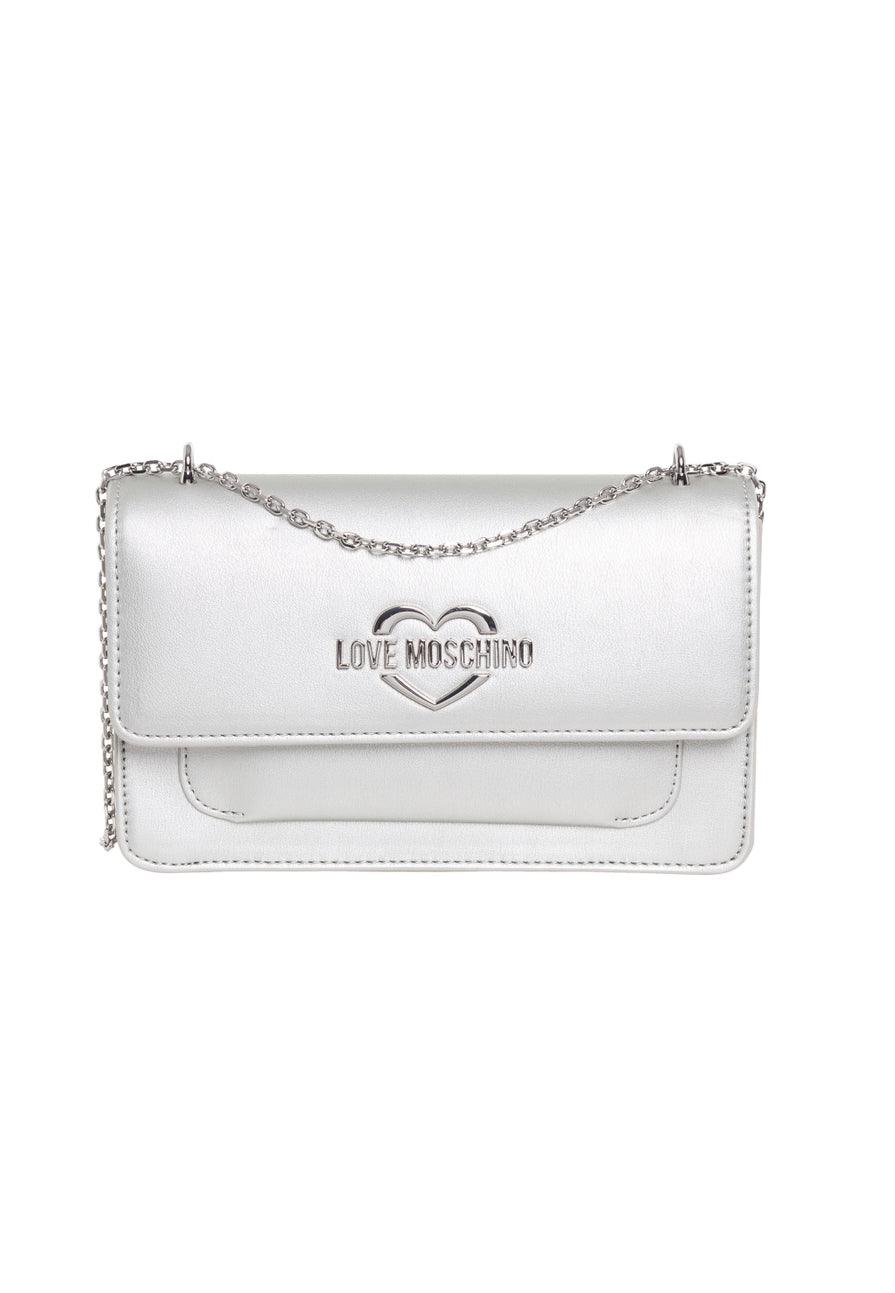 LOVE MOSCHINO Borsa Tracolla Donna Lamè Argento JC4096PP1FLM0902 - Sandrini Calzature e Abbigliamento