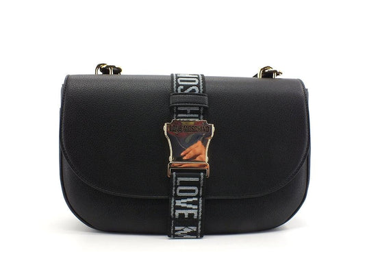 LOVE MOSCHINO Borsa Tracolla Fibbia Nero JC4311PP0DKO0000 - Sandrini Calzature e Abbigliamento