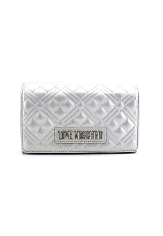 LOVE MOSCHINO Borsa Tracolla Flap Argento JC4079PP1GLA902 - Sandrini Calzature e Abbigliamento