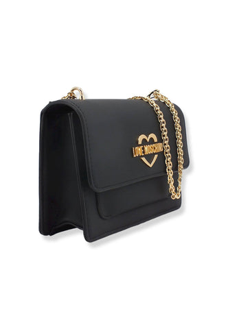 LOVE MOSCHINO Borsa Tracolla Lamè Gold Nero JC4096PP1FLM0000 - Sandrini Calzature e Abbigliamento
