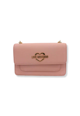 LOVE MOSCHINO Borsa Tracolla Lamè Gold Rosa Cipria JC4096PP1FLM0601 - Sandrini Calzature e Abbigliamento