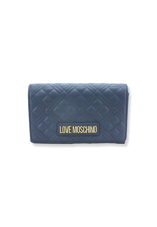LOVE MOSCHINO Borsa Tracolla Logo Gold Blu Denim JC4079PP1FLA0707 - Sandrini Calzature e Abbigliamento