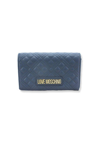 LOVE MOSCHINO Borsa Tracolla Logo Gold Blu Denim JC4079PP1FLA0707 - Sandrini Calzature e Abbigliamento