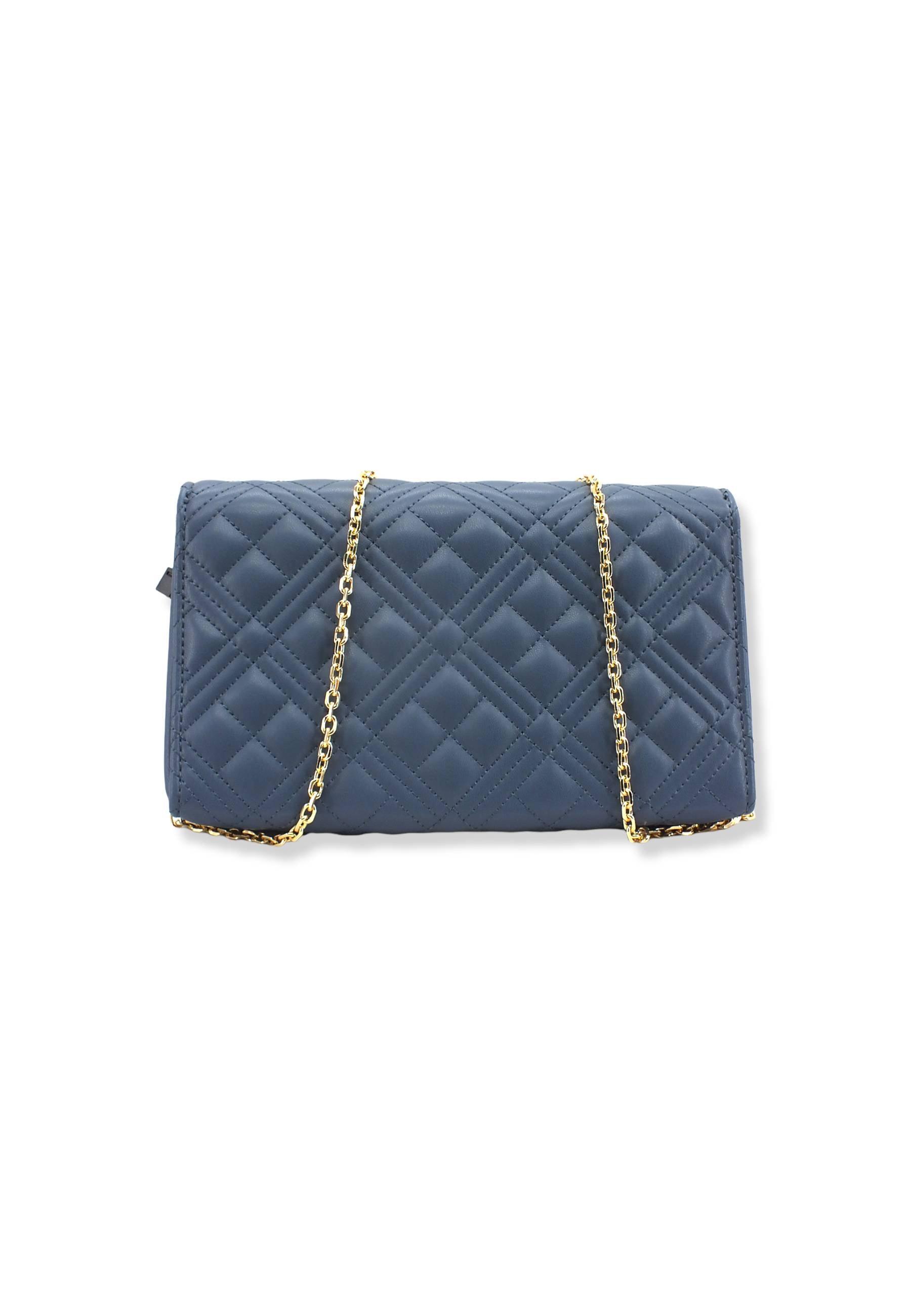 LOVE MOSCHINO Borsa Tracolla Logo Gold Blu Denim JC4079PP1FLA0707 - Sandrini Calzature e Abbigliamento