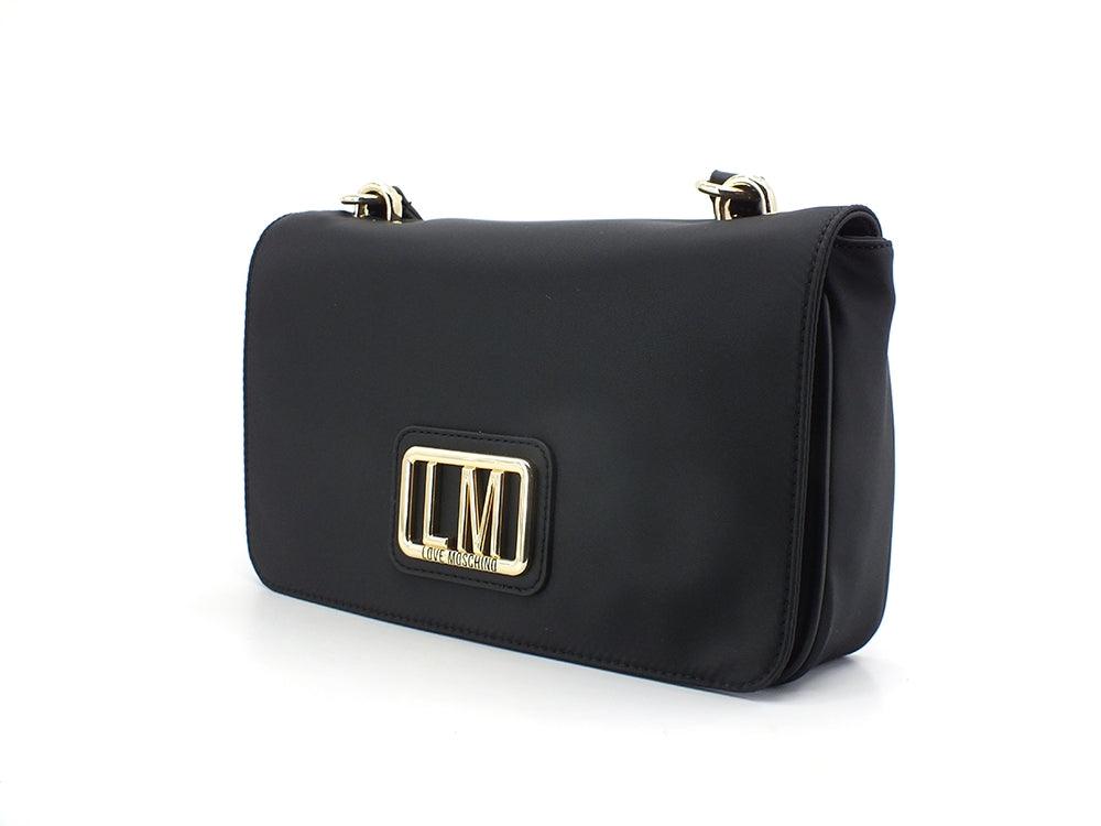 LOVE MOSCHINO Borsa Tracolla Logo Gold Nero JC4295PP0DKM0000 - Sandrini Calzature e Abbigliamento