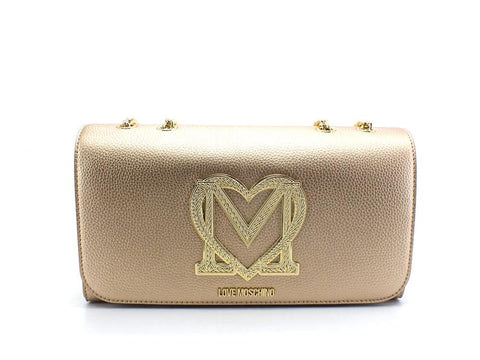 LOVE MOSCHINO Borsa Tracolla Pochette Logo Oro JC4379PP0EKM0901 - Sandrini Calzature e Abbigliamento
