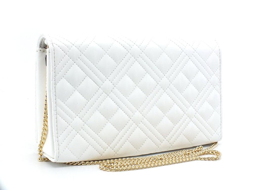 LOVE MOSCHINO Borsa Tracolla Pochette Quilted Bianco JC4079PP0ELA0100 - Sandrini Calzature e Abbigliamento