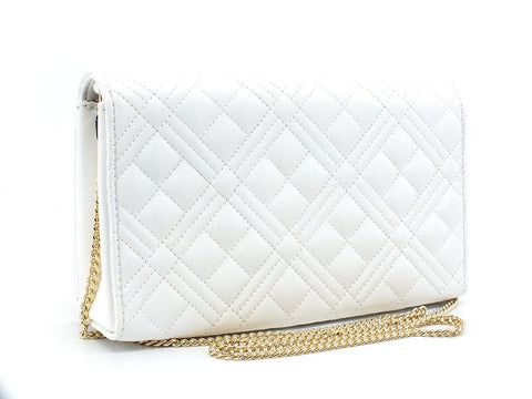 LOVE MOSCHINO Borsa Tracolla Pochette Quilted Bianco JC4079PP0ELA0100 - Sandrini Calzature e Abbigliamento