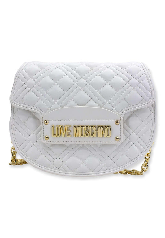 LOVE MOSCHINO Borsa Tracolla Saddle Off White JC4322PP0FLA0120 - Sandrini Calzature e Abbigliamento