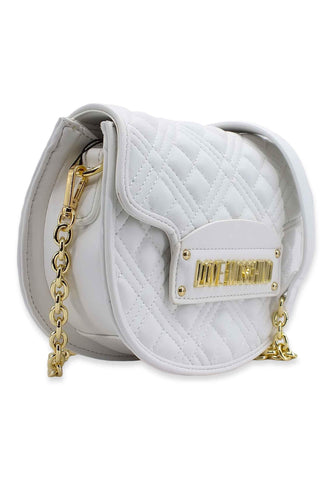 LOVE MOSCHINO Borsa Tracolla Saddle Off White JC4322PP0FLA0120 - Sandrini Calzature e Abbigliamento