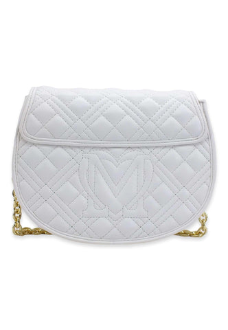 LOVE MOSCHINO Borsa Tracolla Saddle Off White JC4322PP0FLA0120 - Sandrini Calzature e Abbigliamento
