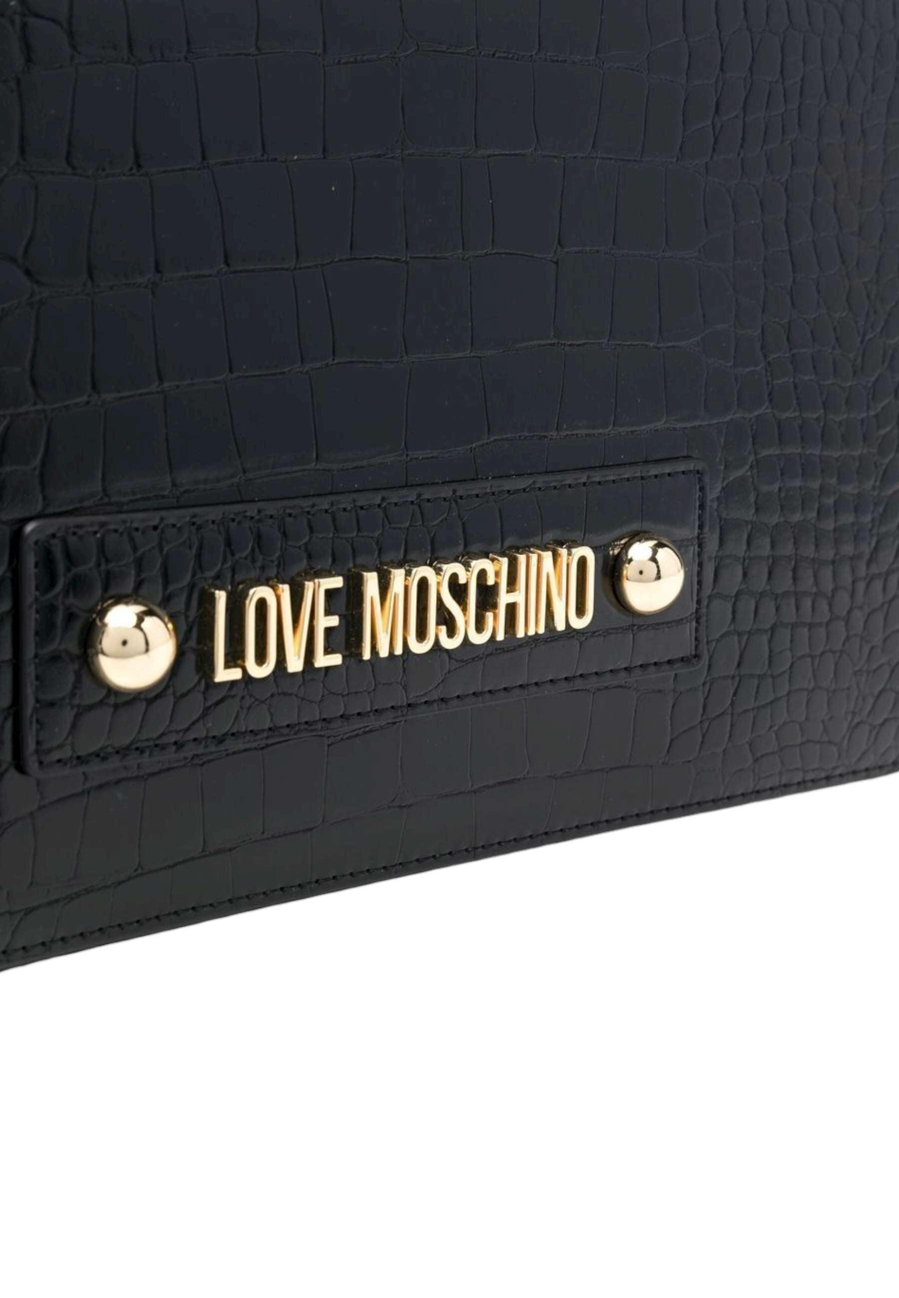 LOVE MOSCHINO Borsa Tracolla Stile Coccodrillo Nero JC4423PP0FKS0000 - Sandrini Calzature e Abbigliamento
