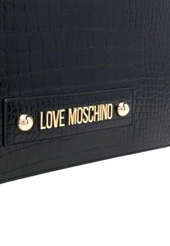 LOVE MOSCHINO Borsa Tracolla Stile Coccodrillo Nero JC4423PP0FKS0000 - Sandrini Calzature e Abbigliamento