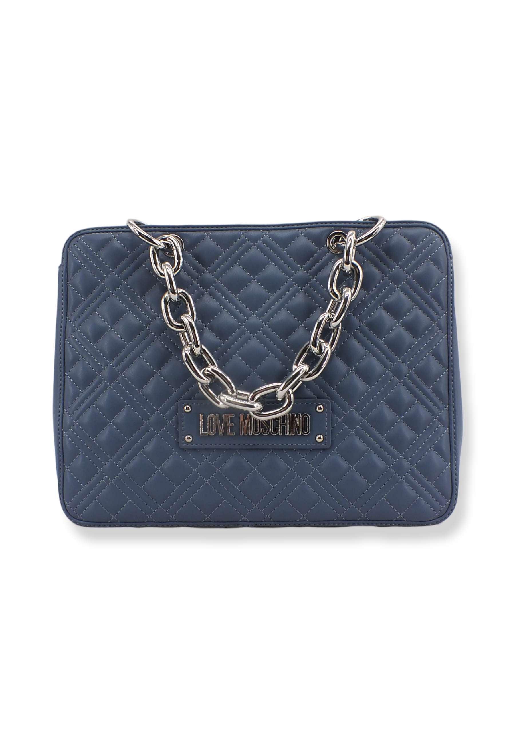 LOVE MOSCHINO Borsa Tracolla Tote Chungy Blu Denim JC4025PP1FLA0707 - Sandrini Calzature e Abbigliamento