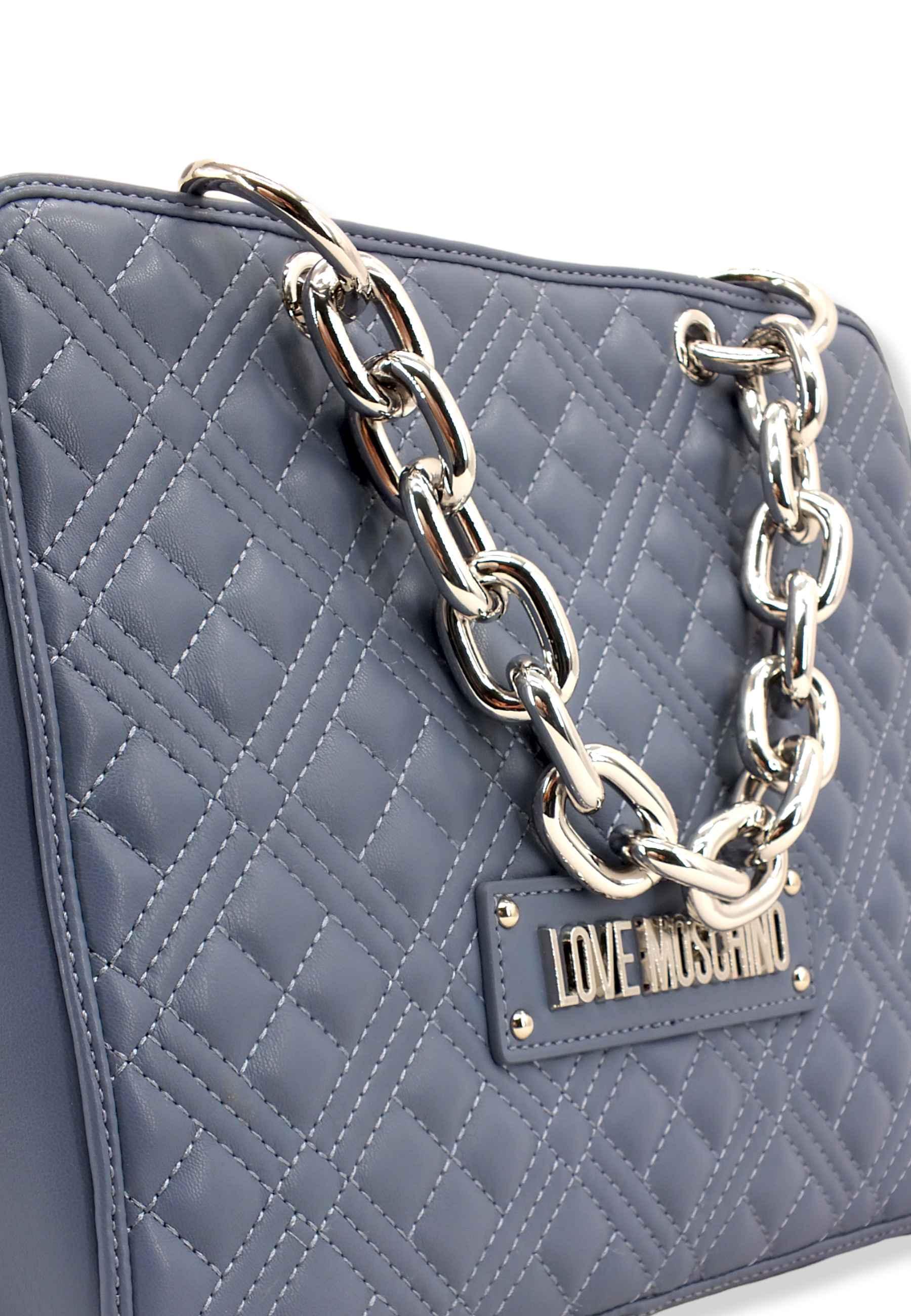 LOVE MOSCHINO Borsa Tracolla Tote Chungy Blu Denim JC4025PP1FLA0707 - Sandrini Calzature e Abbigliamento