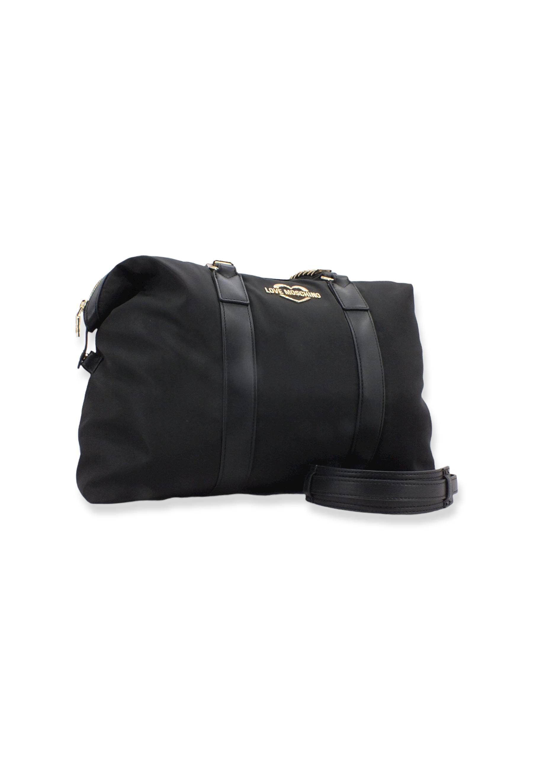 LOVE MOSCHINO Borsa Weekender Large Nylon Donna Nero JC4060PP1FLE100A - Sandrini Calzature e Abbigliamento