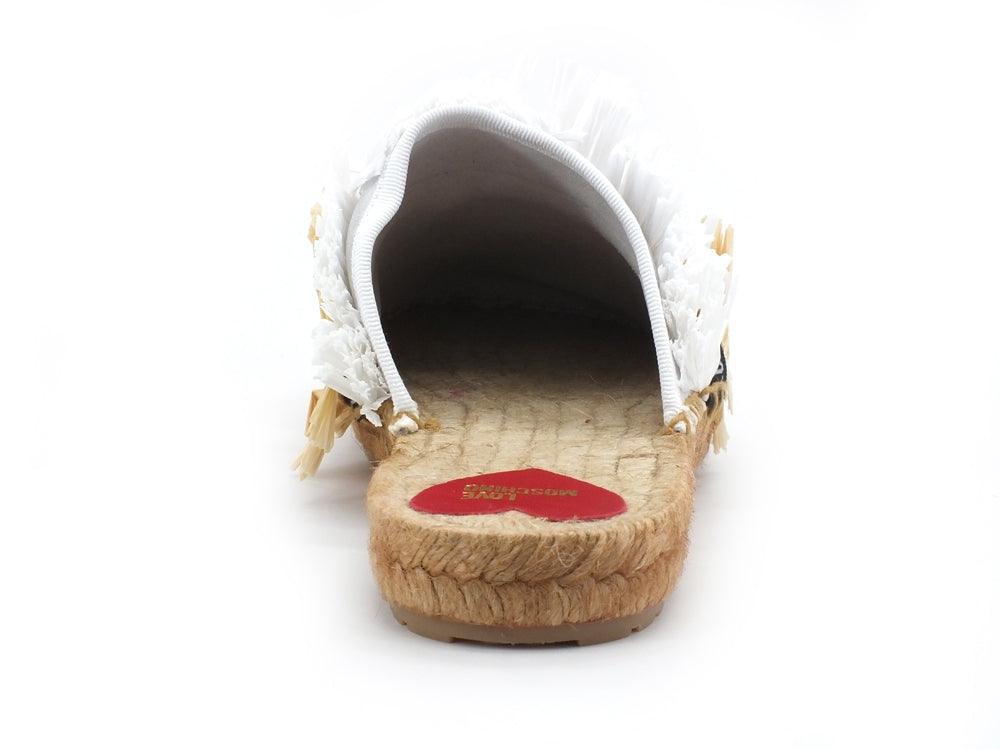 LOVE MOSCHINO Ciabatta Espadrillas 25 Crosta Raffia Bianco JA10412G0CJG0100 - Sandrini Calzature e Abbigliamento