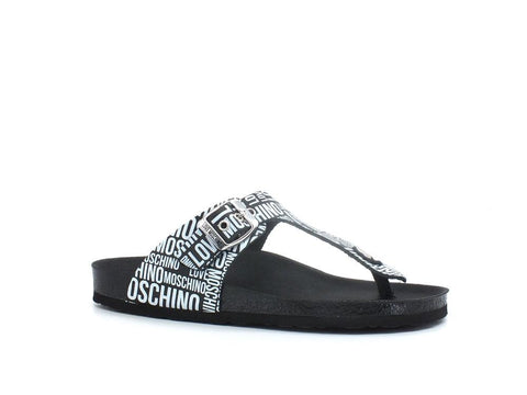 LOVE MOSCHINO Ciabatta Infradito Nero Bianco JA28133G1EIJ000A - Sandrini Calzature e Abbigliamento