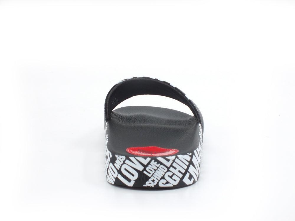 LOVE MOSCHINO Ciabatta Loghi Printed Cuore Nero JA28042G1EI17000 - Sandrini Calzature e Abbigliamento